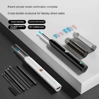 Black Smart Visual Ear Cleaner with 7 Silicone Tips and Type-C Charging Cable thumbnail