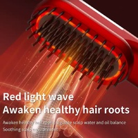 Purle Mini Rechargeable Ionic Hair Straightening Comb | Portable Wireless Vibration Massage Brush for Frizz-Free, Smooth Hair thumbnail