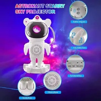 Green Astronaut Bluetooth Music White Noise Space Projector Lamp - Creative Starry Sky Projector, Wireless Speaker Desktop Decoration Gift thumbnail