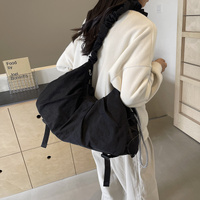 Black Fashionable Lightweight Shoulder Bag - Compact Fitness Yoga Sports Bag for Women, Casual Training Bag thumbnail