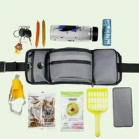 Grey Portable Dog Training Bag - Multi-Function Pet Snack Pouch, Waste Bag Holder, and Training Waist Bag for Dog Walking and Outdoor Adventures thumbnail