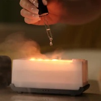 Black Timing Simulation Aroma Diffuser Usb Household Flame Humidifier Aromatherapy Machine Spray Air Flame Humidifier Diffuser thumbnail