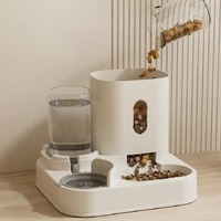 Yellow Automatic Pet Feeder and Water Dispenser - Smart Dog Bowl & Cat Feeder, Universal Pet Feeding Station, Electric Pet Water Fountain thumbnail