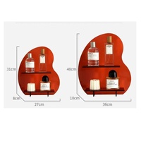 40*36*10cm Pink Acrylic Desktop Storage Organizer - Christmas Aromatherapy Display Shelf for Cosmetics, Candles, and Decorative Items thumbnail