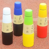 Black Whiten Gradient High-Quality Gradient Color Insulated Water Bottle - 304 Stainless Steel Vacuum Cup, Large Capacity, Portable Sports Bottle thumbnail