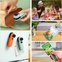 Black Portable Mini Food Vacuum Sealer - Convenient Household Snack Bag Sealing Machine thumbnail