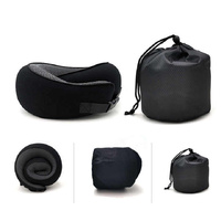 Light Gray Buckle Tape Memory Foam U-Shaped Neck Pillow - Snail Travel Cushion for Airplane, Office Nap, and Travel - Adjustable with Magnetic Therapy thumbnail