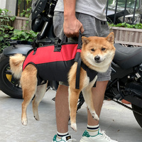 M Black Multifunctional Pet Backpack with Adjustable Straps, Outdoor Assist Walking Harness Carrier for Dogs And Cycling Dog Backpack thumbnail