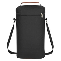 Blue Portable Insulated Wine Cooler Bag - Oxford Fabric Round Tote with Thick Aluminum Lining for Wine, Champagne, and Beverages thumbnail