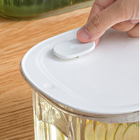 Transparent  4 Liter Refrigerator Cold Drink Dispenser, Juice & Fruit Infuser Water Pitcher, Spigot Beverage Container thumbnail