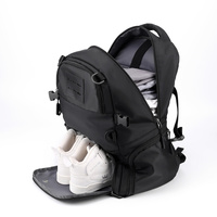 Pink And Black Large Capacity Sports Backpack, Waterproof Basketball & Soccer Bag, Separate Shoe Compartment, Student Backpack thumbnail