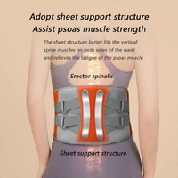 Dark Blue Wireless Heated Waist Massager with Lumbar Support - Smart Back Pain Relief Device thumbnail