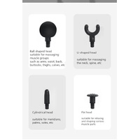 Purple Mini 4-Head Deep Tissue Massage Gun - Portable Wireless Fascia Gun for Muscle Relaxation with Cold & Heat Therapy, LCD Display thumbnail