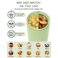 Off White 40oz Silicone Dual-Chamber Cup Separator - Food-Grade Drink Divider, Cold Drink Mug with Separate Compartments, BPA-Free Silicone Liner for  thumbnail