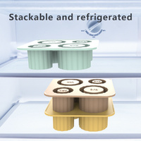 2 Pcs Green Silicone Ice Cube Tray with Lid – Easy Release, Food-Grade Platinum Silicone Ice Mold, 30oz/40oz Compatible, Durable and Reusable thumbnail