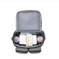 Black Portable Baby Stroller Organizer Bag – Multi-Purpose Diaper Storage Bag for Moms, Lightweight and Travel-Friendly thumbnail