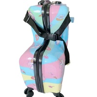Colorful Kids Ride-On Luggage – 20-Inch Cartoon Travel Suitcase with Footrest, Durable Rolling Carry-On for Children thumbnail