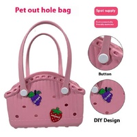 Blue Portable EVA Pet Handbag - DIY Custom Decoration Carrier for Small Pets, Beach, and Outdoor Use (Large Capacity) thumbnail