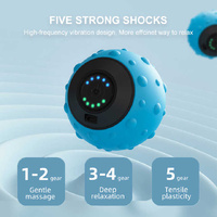 Black Vibrating Massage Ball - Deep Tissue Muscle Relaxation & Recovery Tool - Portable Electric Massager with USB Rechargeable Design thumbnail