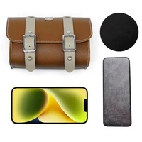 Brown Vintage Bicycle Handlebar Bag – Universal Front & Rear Bike Accessory for Commuting and Cycling thumbnail