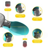 Blue And Grey Portable Foldable Pet Water Bottle with 800ml Capacity - Leakproof Travel Hydration Dispenser for Dogs and Cats thumbnail