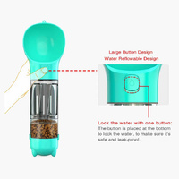 Green 500ml Portable Pet Water Bottle | Multifunctional Travel Pet Feeder | Outdoor Dog Drinking Bottle with Waste Shovel thumbnail