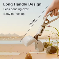 White Portable Dog Poop Scooper with Large 9.5cm Opening, Ergonomic Handle, Lightweight 320g Pet Waste Picker for Outdoor Walks thumbnail