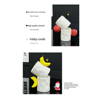 2-Piece Set Apple And Banana Creative Fruit Ceramic Mug - Adorable Handle Design, 280ml Couple Cups, Perfect Gift for Birthdays or Valentine's Day thumbnail