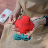 Red Mini Crossbody Coin Purse & Earphone Pouch - Adorable Floral Design, Small Bag for Lipsticks, Lightweight Travel Essentials thumbnail