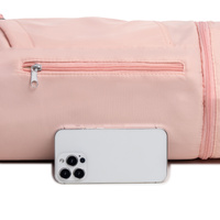 Pink Durable Yoga Mat Carry Bag - Multi-Functional Fitness Backpack with Wet Pocket(Mugs are filming props, not included) thumbnail
