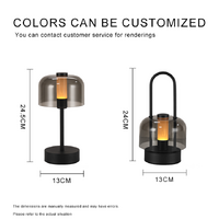 White Portable Rechargeable LED Lantern -Touch Control, Adjustable Brightness, USB Charging thumbnail