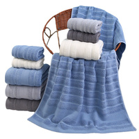 Dark gray Premium Soft Cotton Towels Set Absorbent, Quick-Dry, Comfortable and Durable, Available in Multiple Colors thumbnail