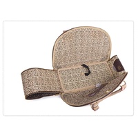 Portable Pet Travel Bag - Anti-Crush Dog Carrier for Outdoor Trips (L-42x29x18cm, Coffee Color) thumbnail