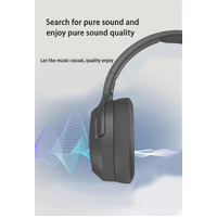 Gray P2963 Wireless Bluetooth Headphones with LED Light, Hi-Fi Sound, and Sport Design thumbnail