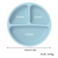 Pink 1525# Silicone Baby Feeding Set - Suction Plate, Bib, Cup & Utensils | BPA-Free Baby Tableware thumbnail