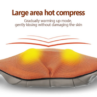 Portable Kneading Neck and Shoulder Massager with Heat - Four-Button Design, Beige thumbnail