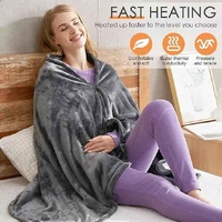Electric Heated Flannel Blanket - 150x80cm USB-Powered Wearable Heating Shawl thumbnail