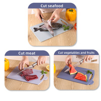 Double-Sided Antibacterial Kitchen Chopping Board Set with Non-Slip Base and Food-Specific Tabs - 3-Piece Set thumbnail