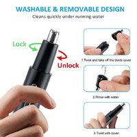 PRITECH TN-266 Multi-Functional Electric Hair Trimmer Kit - USB Rechargeable Grooming Set for Nose, Eyebrow, Beard, and Body Hair thumbnail