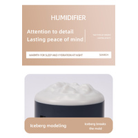 2PCS Blue Portable 350ML LED Desk Humidifier with Non-Wet Design - Silent Cool Mist for Home, Office, and Car thumbnail