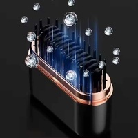 Black Wireless Hair Straightening Brush with Adjustable Temperature - Model HK-118 thumbnail