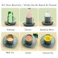 Pink Multifunctional Cooling and Heating Cup with Mug - 10W Rapid Temperature Adjustment thumbnail