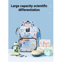 Large Capacity Multi-Functional Baby Diaper Backpack - Stylish and Travel-Friendly Mummy Bag Pink thumbnail