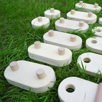 Wooden Sensory Balance Beam Set for Kids - Indoor and Outdoor Balance Training thumbnail