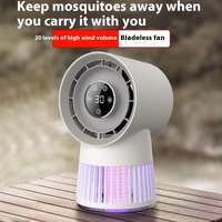 Portable Rechargeable Mosquito Killer Lamp with Adjustable Fan - 4800mAh Battery thumbnail