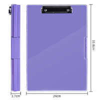 Black A4 Plastic Document Storage Clipboard - Portable and Durable thumbnail