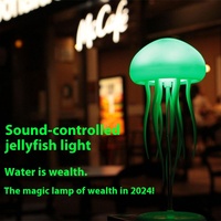 Hanging With Base Style Jellyfish Shaped Night Light - 1000mAh Rechargeable LED Lamp thumbnail
