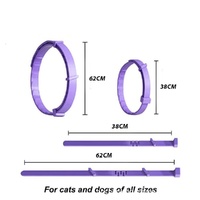 Purple Calming Collars for Dogs - Natural Stress Relief, Adjustable, 3 Pack (2 set/6PCS) thumbnail