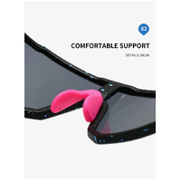 UV400 Sports Sunglasses with Polarized TAC Lens - Black/Silver thumbnail