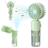 Portable 4-Speed Mini Spray Fan with Moisturizing Function - F2 Black (2PCS) thumbnail